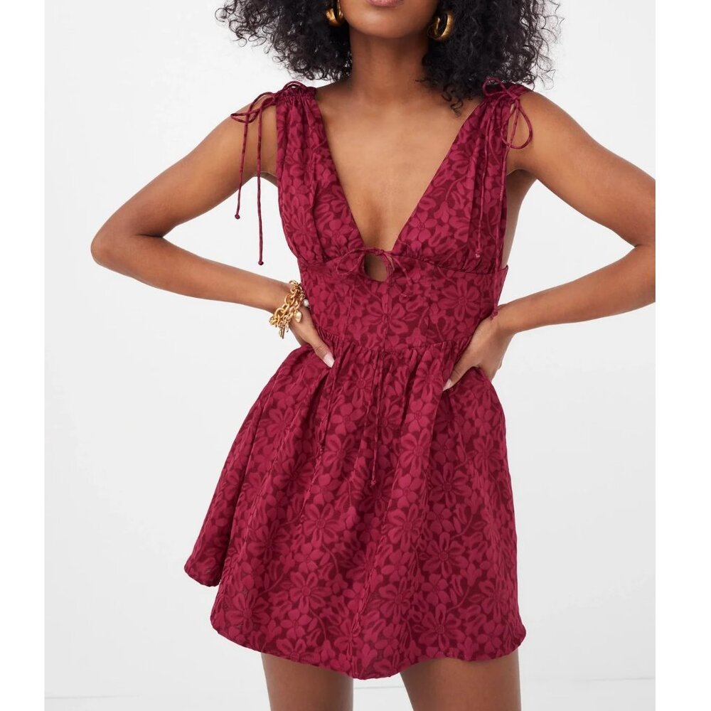 For Love And Lemons Burgundy Mini Dress